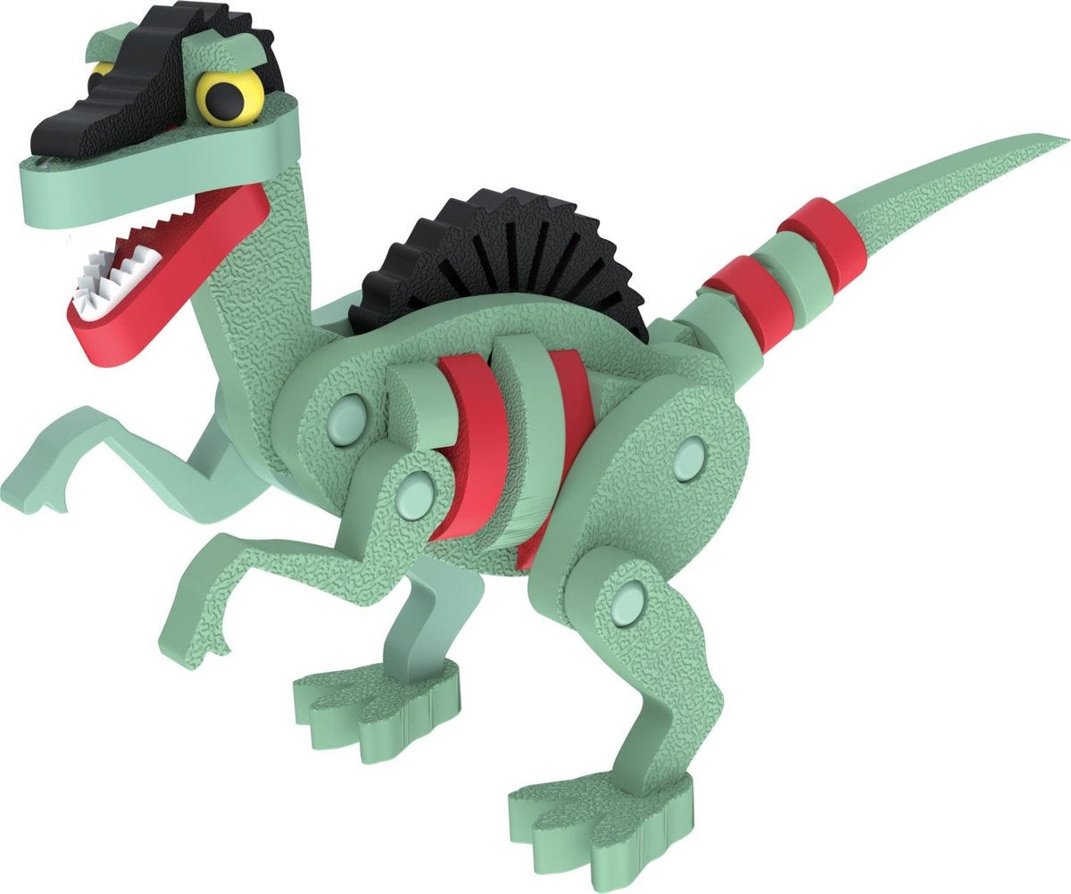 Eddy toys 3d puzzel dino 64-delig - puzzel dinosaurus 3d - bouwpuzzel 64 stuks - dinosaurus model om zelf te bouwen - speelgoed vanaf 3 jaar