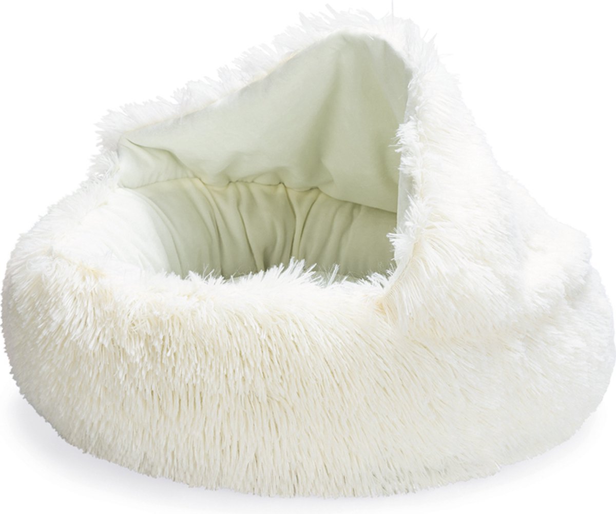 Beeztees puppy ligbed kiki - puppymand - hondenmand - mand voor puppy - creme - 50x50x15 cm