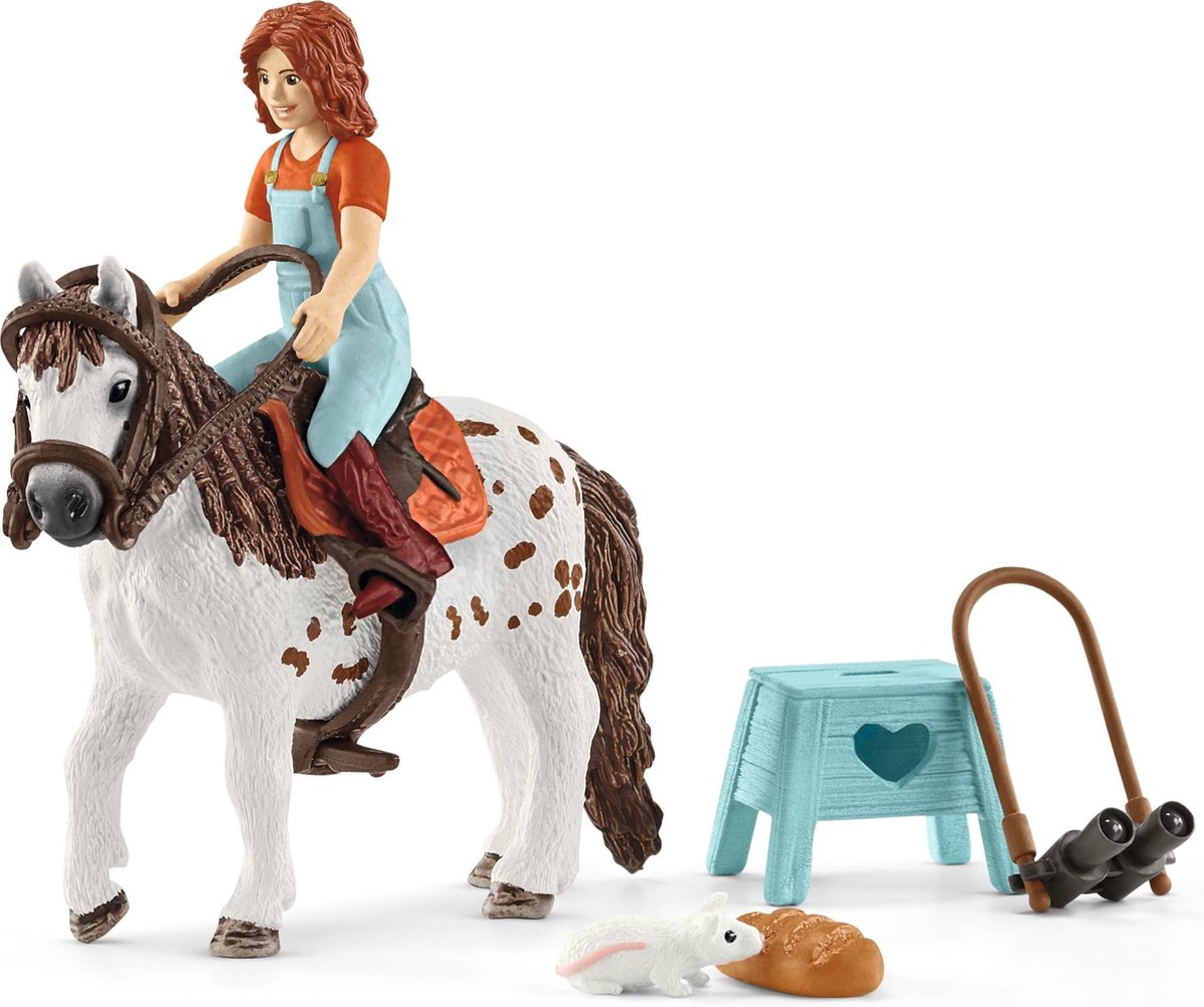 Schleich paardenclub mia en spotty + accessoires
