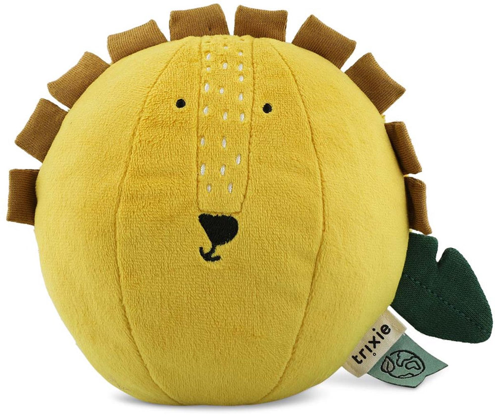 Trixie geluidsbal mr. lion - speelgoed voor baby - eerste speelgoed - kraamcadeau - geel