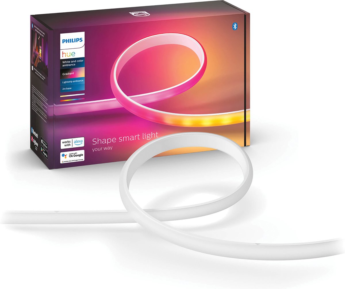 Philips hue gradient lightstrip 2 m basis - white and color ambiance - bluetooth