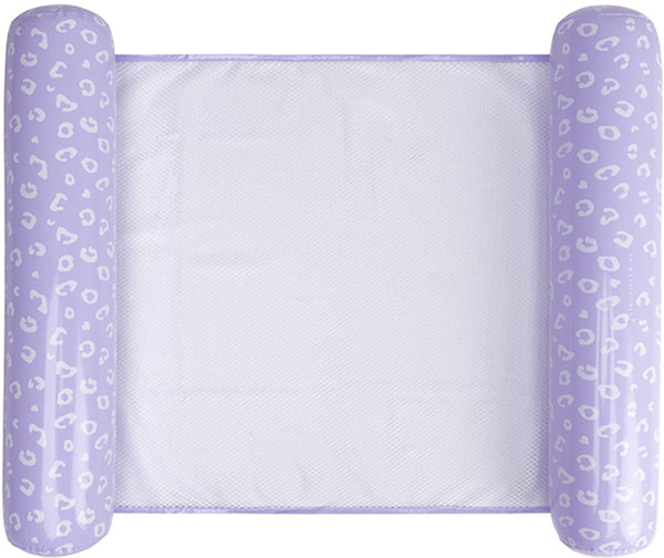 Swim essentials - waterhangmat - 117 cm - lila - luipaardprint - suntanner
