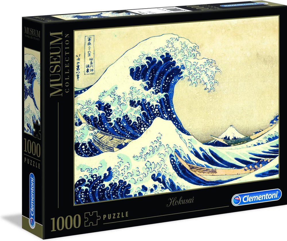 Clementoni - puzzel - 1000 stukjes - de grote golf van kanagawa van hokusai - puzzel voor volwassenen - art collection