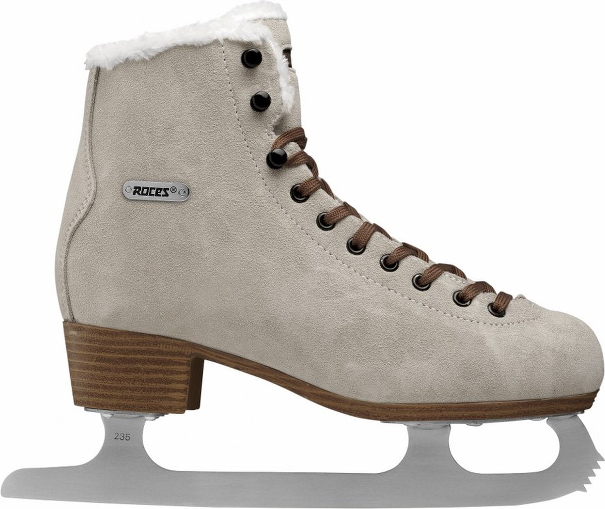 kunstschaatsen suède Eco-bont bruin maat 41