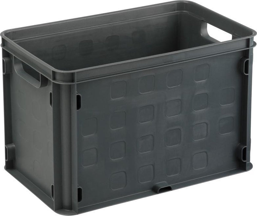 Sunware - square gesloten krat 26l antraciet - 40,6 x 25,6 x 26,1 cm