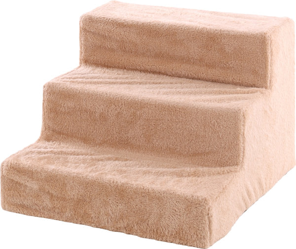 Flamingo dog steps – easy step – dog stairs – dog steps – 3-step dog stairs – 41x43x30 cm – beige