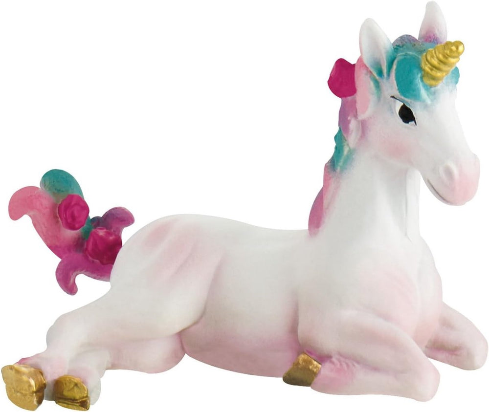 Bullyland 75572 – speelfiguur eenhoorn-veulen – levensecht en mysterieus vormgegeven – ideaal als taartfiguur, decoratief detail of klein cadeau voor kinderen vanaf 3 jaar