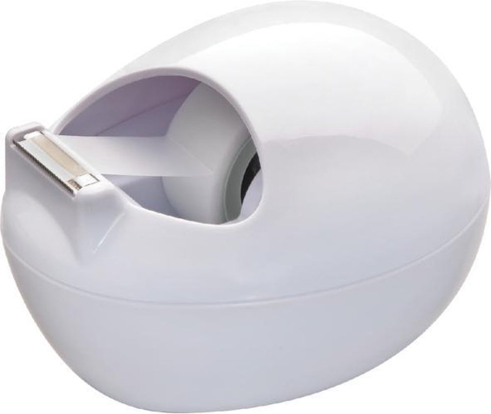 Scotch ® tape dispenser design keivormig by karim rashid, wit + 1 rol ® magic™ tape 19 mm x 7,5 m