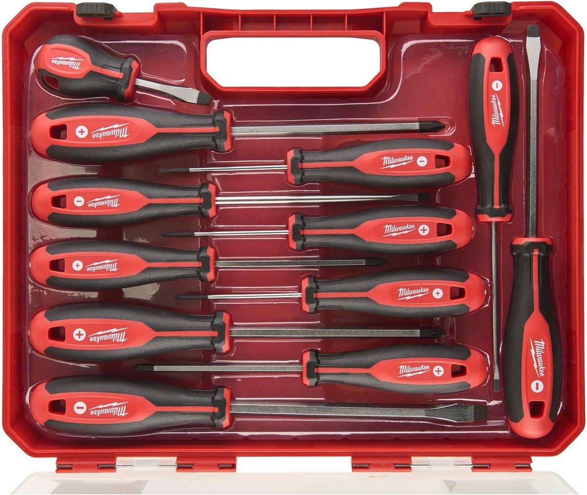 Milwaukee tri-lobe schroevendraaier set 12- delig - 4932472003