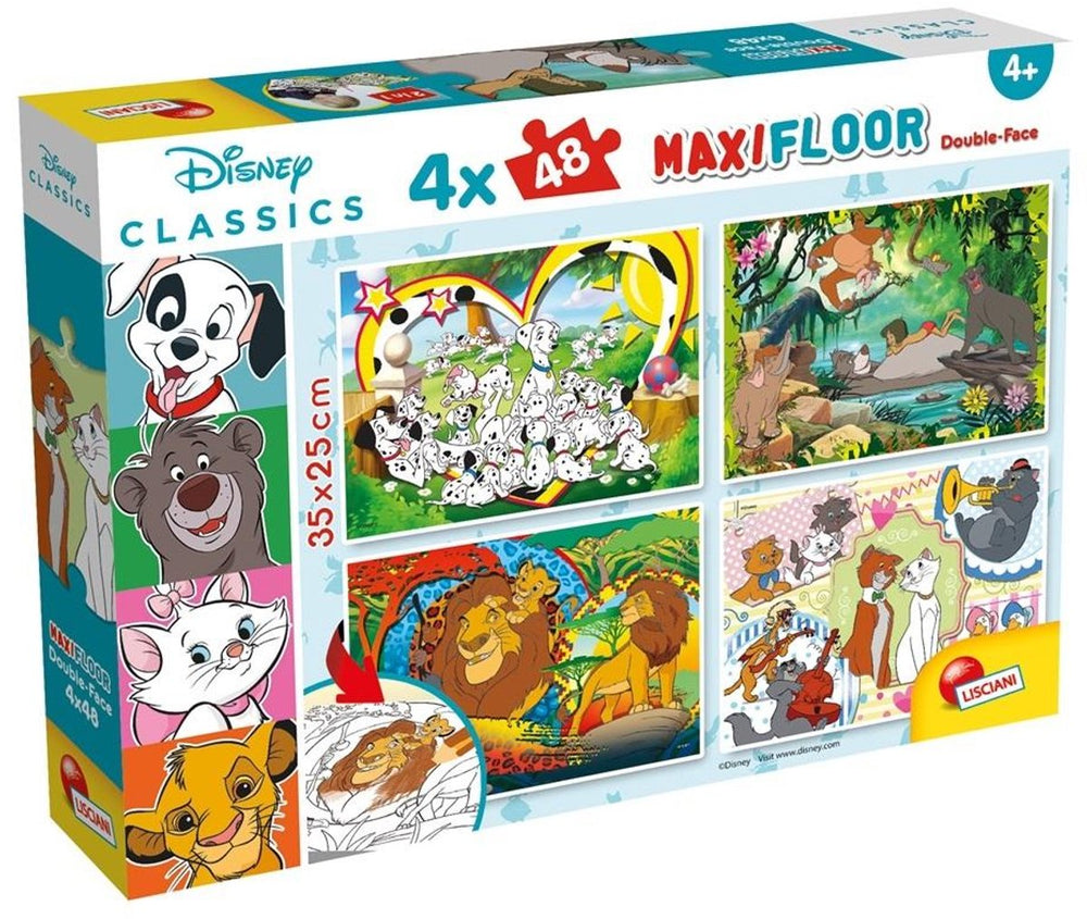 Lisciani disney puzzle maxifloor 4 x 48 classics