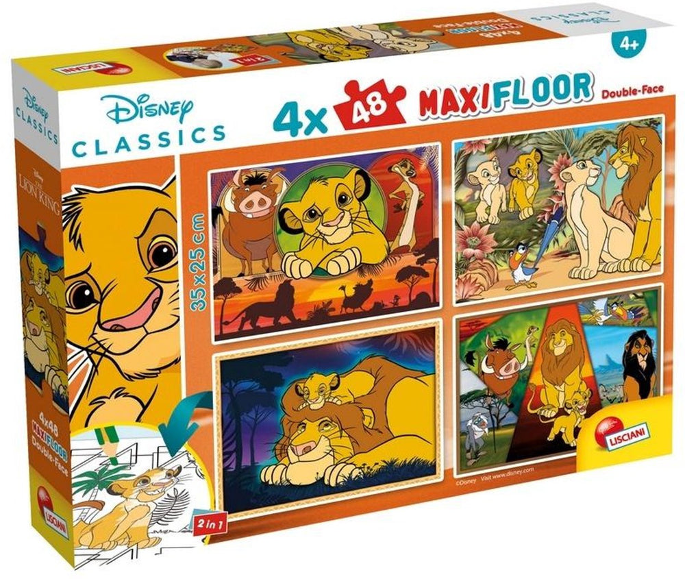 Lisciani disney puzzle maxifloor 4 x 48 lion king