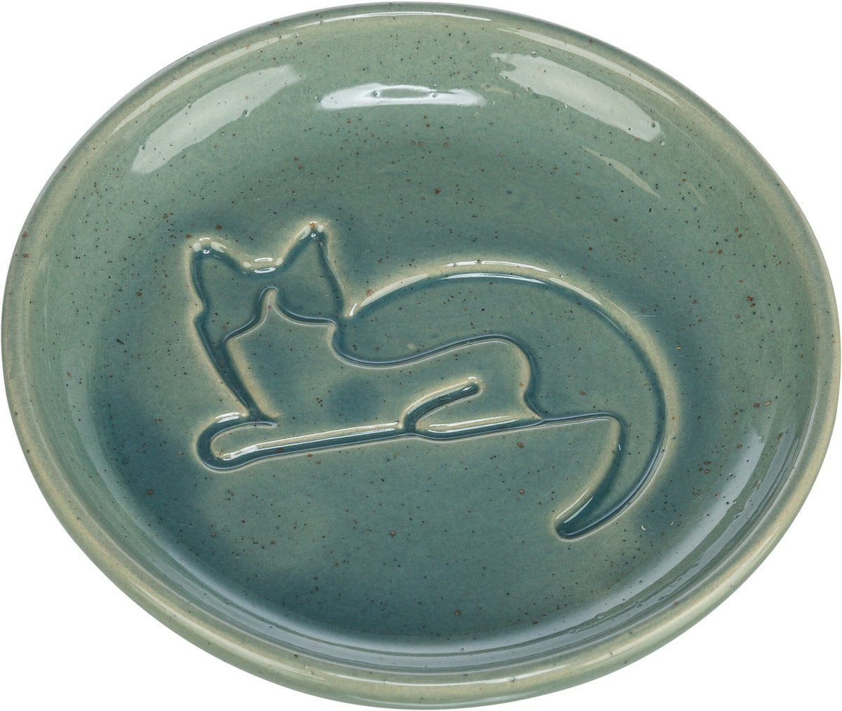 Trixie voerbak kat katrelief keramiek blauw