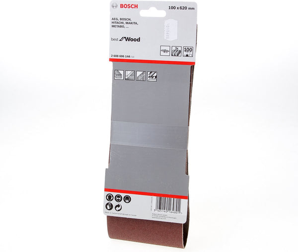 Bosch - 3-delige schuurbandset 100 x 620 mm - 100