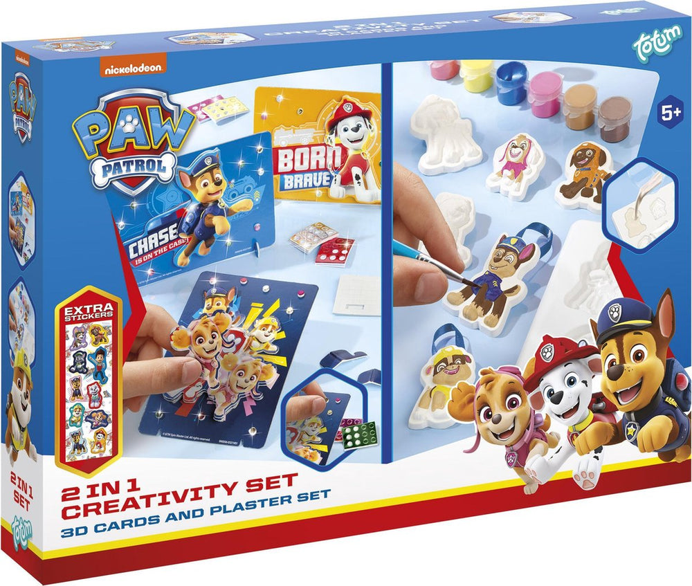Totum paw patrol knutselset, 2in1