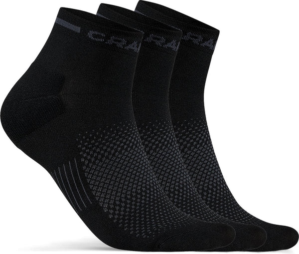 Craft active mid sock 3-pack unisex sportsokken - zwart 46-48