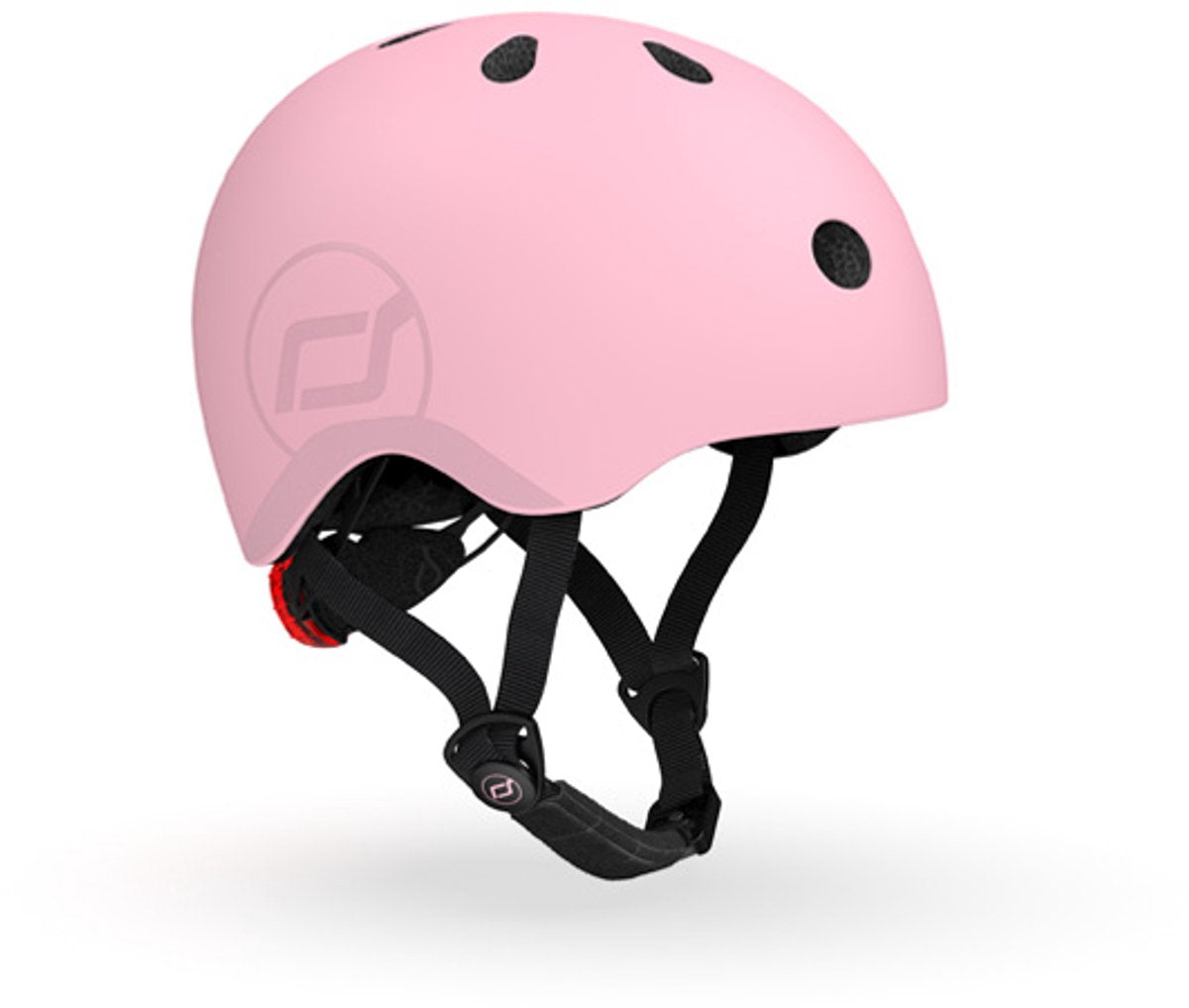Scoot ride helmet – kinderhelm – s 51-55 cm – led achterlicht – magnetische sluiting – verstelbaar – roze