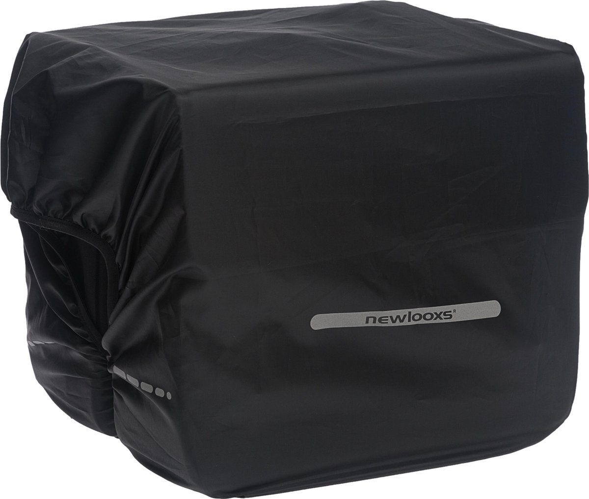 New Looxs Regenhoes Dubbel - Zwarte onzichtbare Polyester Fietstas - Reflectie - 40x97 cm