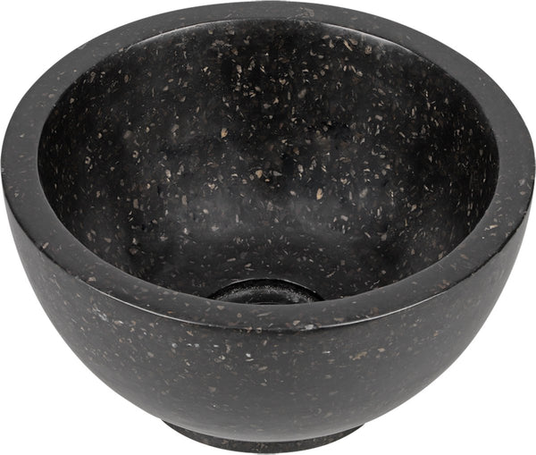 Differnz river waskom - 23x23x12cm - terrazzo zwart