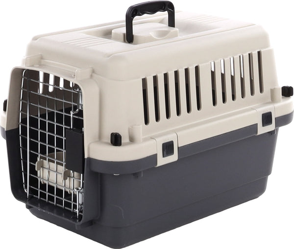 Flamingo transportbox kat en hond – autobench xs 50x33x33 cm – transportkooi nomad donkergrijs