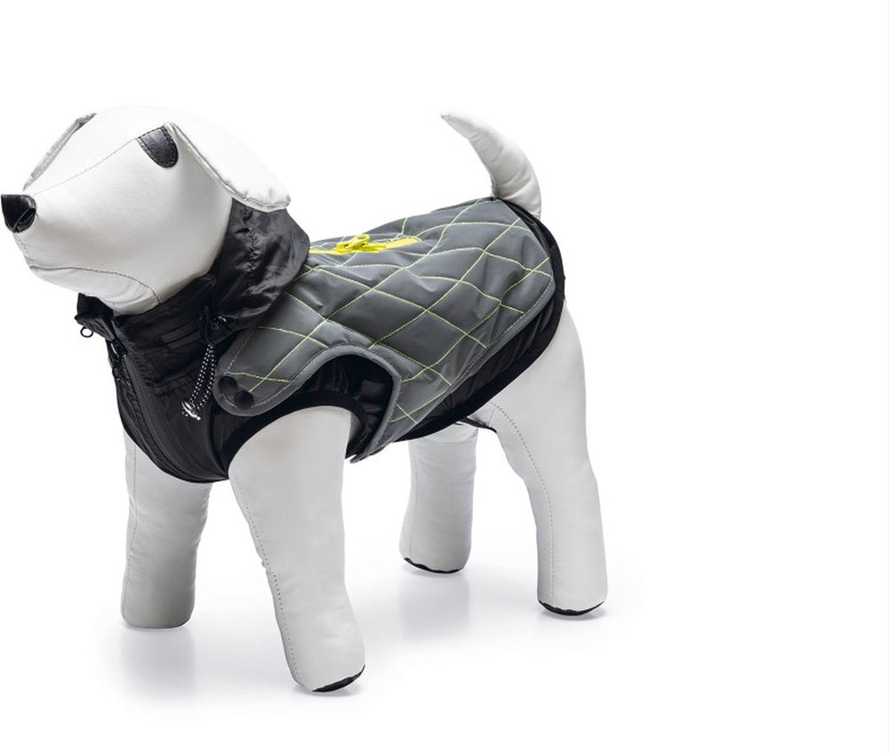 Beeztees safety gear allia – hondenjas – reflecterend – grijs – 62 cm - met capuchon 2 in 1 jas