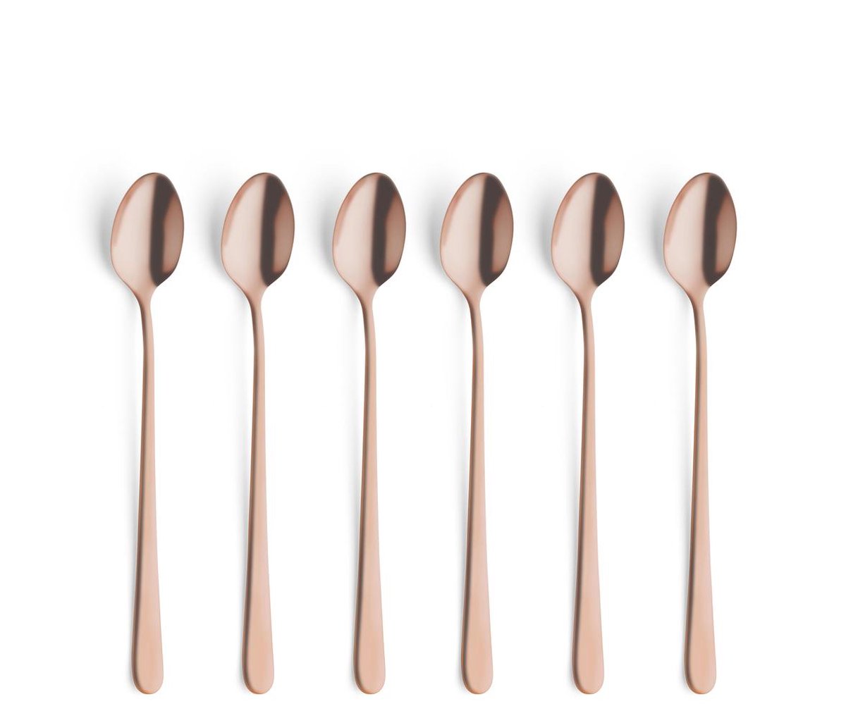 Amefa latte lepels koper 6 stuks