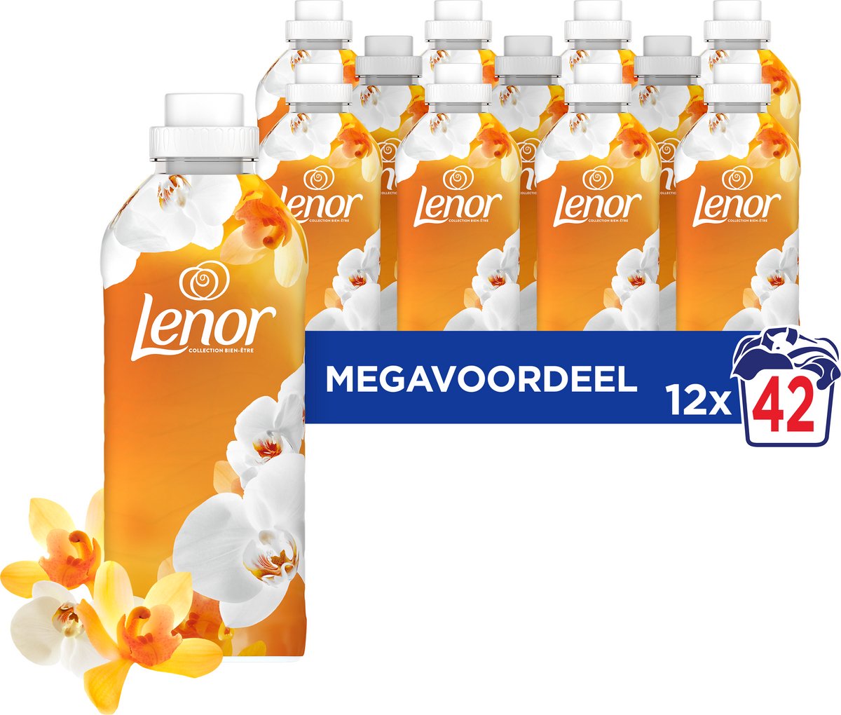 Lenor wasverzachter amber orchidee - 12 x 42 wasbeurten
