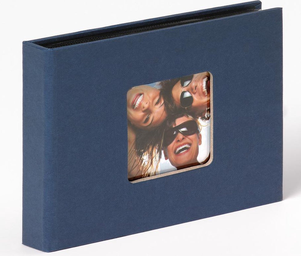 Walther fun - fotoalbum insteek - 36 foto's 10x15 cm - blauw - linnenstructuur