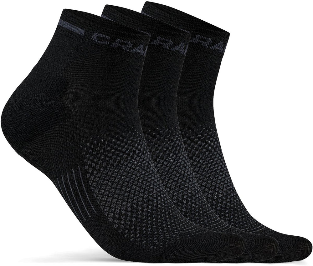 Craft active mid sock 3-pack unisex sportsokken - zwart