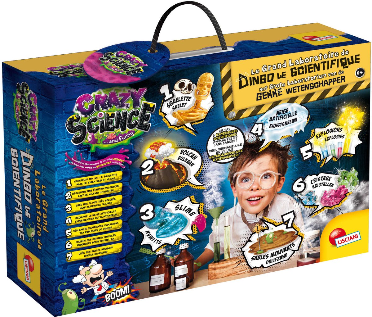 Lisciani crazy science le grand laboratoire de dingo le scientifique - fr + nl !!
