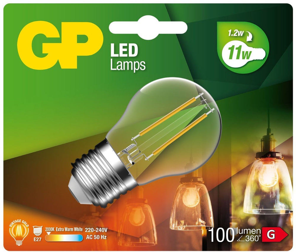 Gp lighting led vintage gd p45 1,2w e27