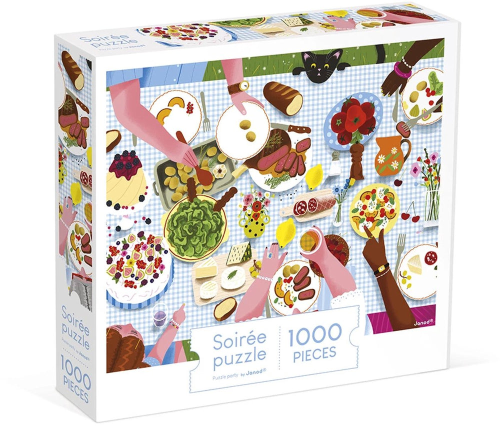 Janod - kidult puzzel - het familiediner - 1000 stukjes
