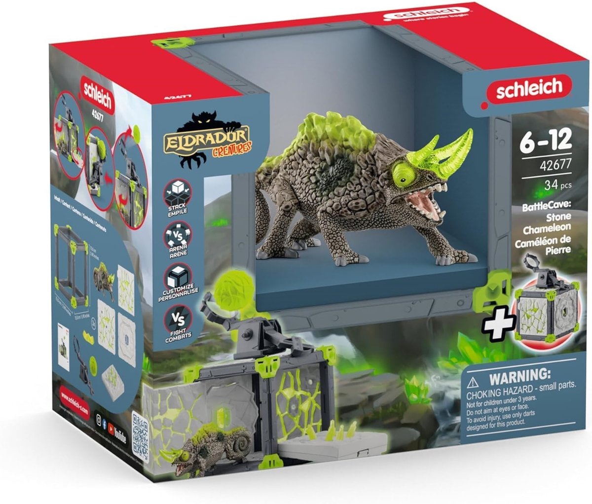 Schleich eldrador creatures battlecave steen kameleon - 42677