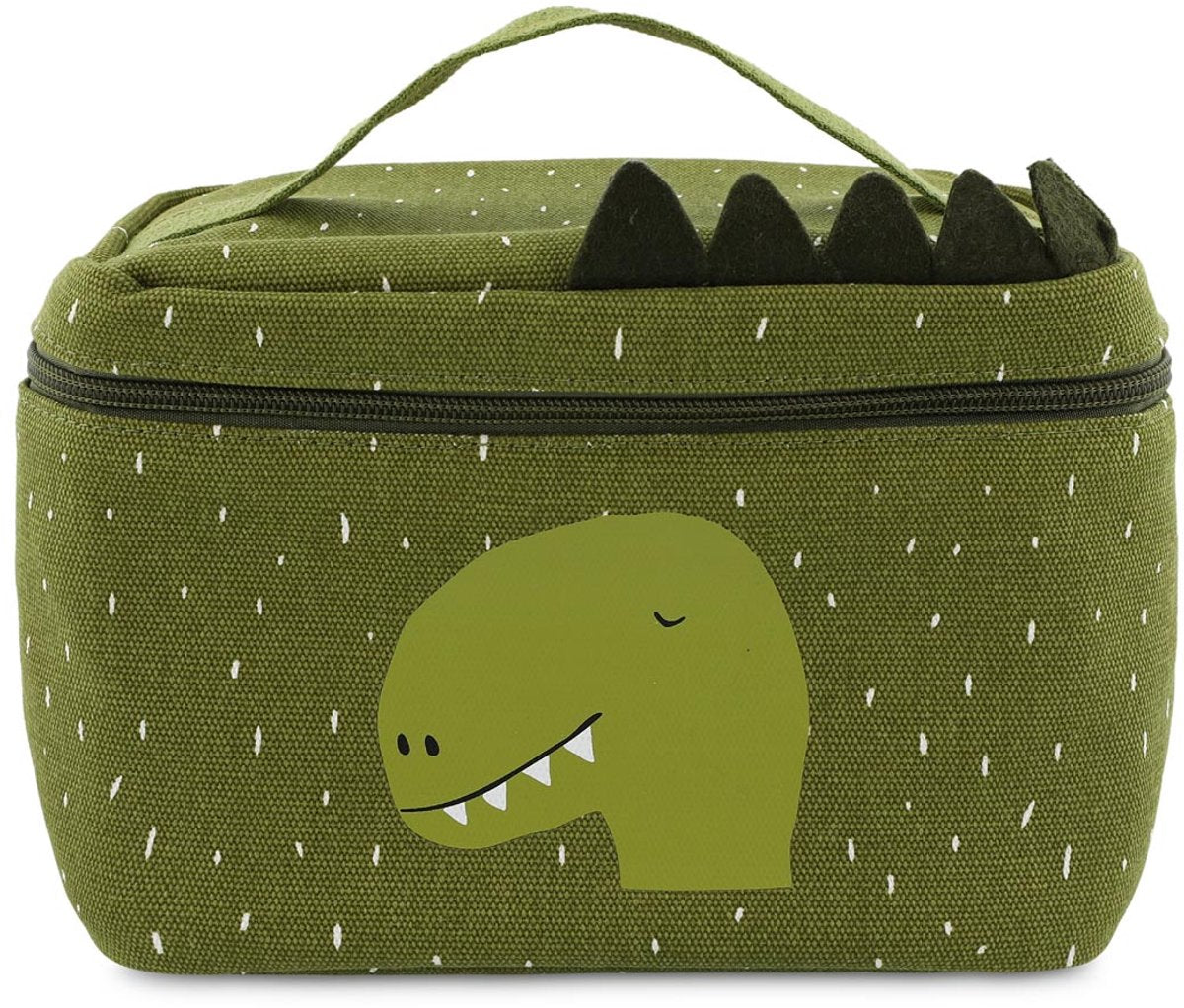 Trixie lunchtas - mr. dino - koeltas voor kinderen - met naamlabel - thermische tas voor lunch - groen