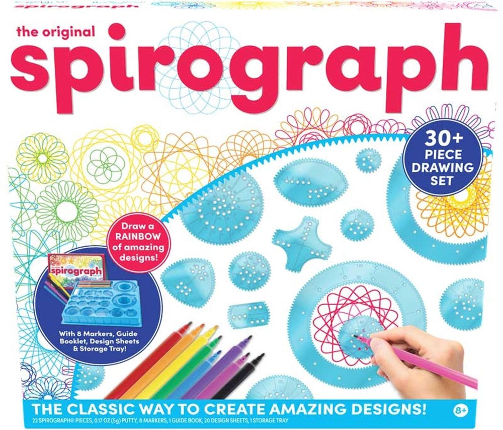 Spirograph creatief tekenset met originele vormen.