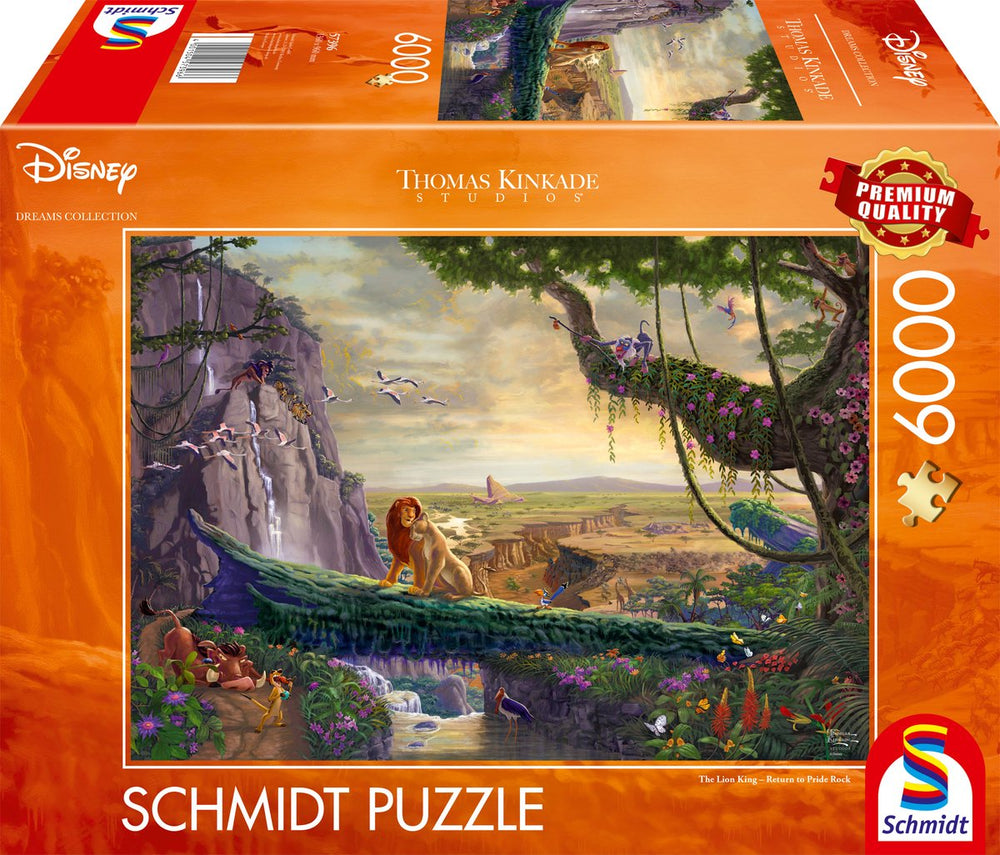 Schmidt - legpuzzel - disney, the lion king, return to pride rock - thomas kinkade studios - 6000 stukjes - volwassenen - vanaf 14 jaar