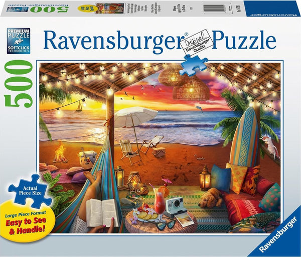 Ravensburger puzzel gezellige cabana - legpuzzel - 500 stukjes extra groot