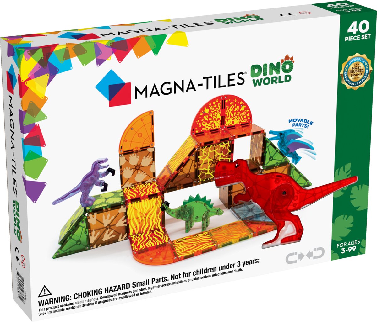 Magna-tiles | dino world 40 stuks set