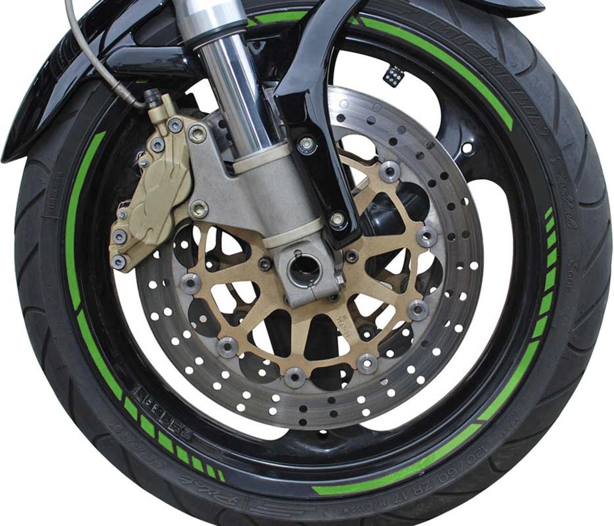 Foliatec pin-striping 'racing' voor velgen neon-groen - breedte = 7mm: 14x 41cm