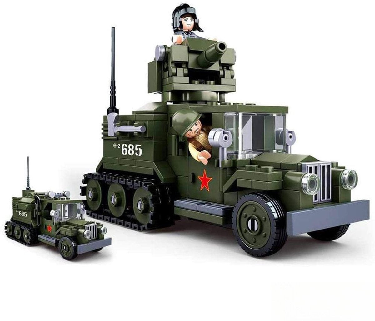 Sluban wwii - gas geallieerde halftrack 2in1