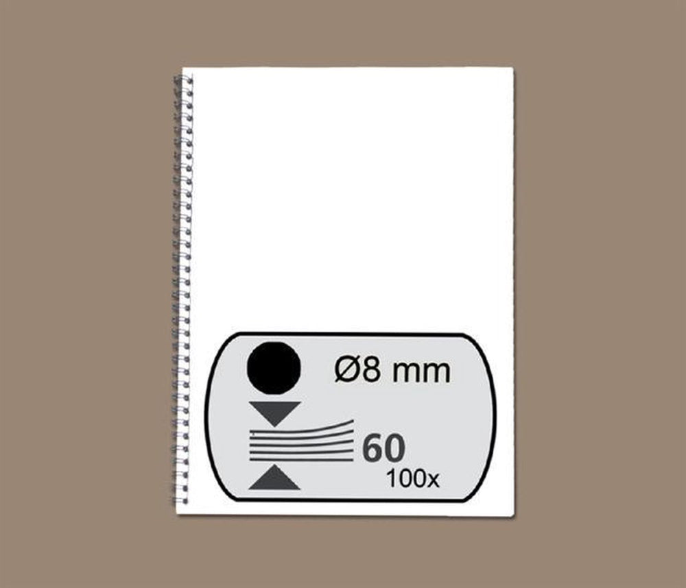 Fellowes bindruggen metaal 8 mm zwart, 100 stuks