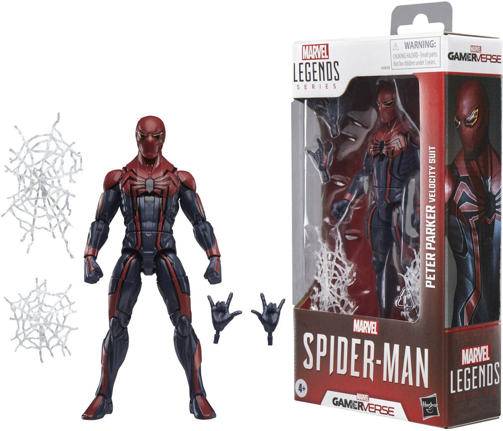 Hasbro spider-man marvel legends gamerverse action figure peter parker velocity suit 15 cm action figuur