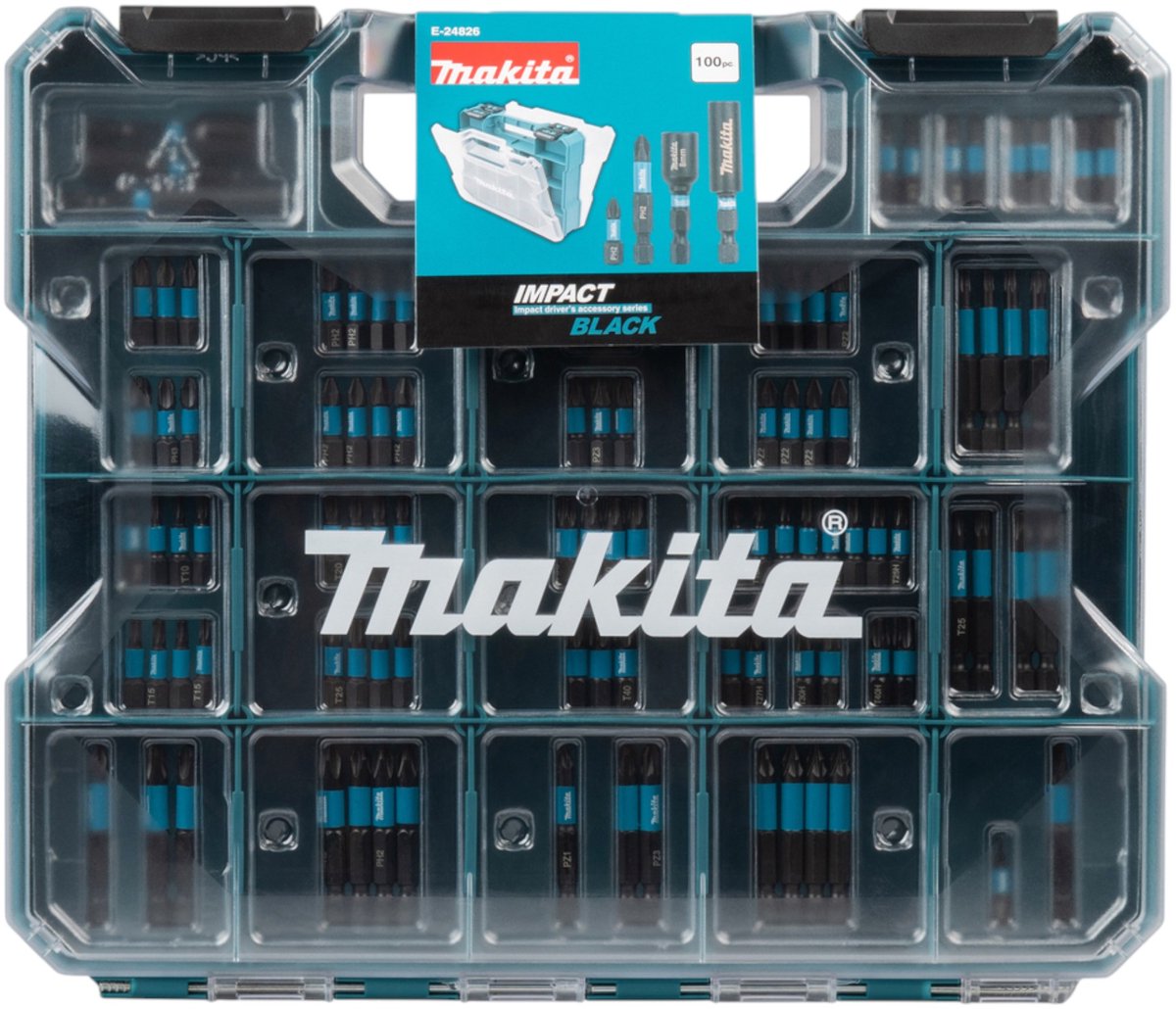 Makita - e-24826 - impact black - slagschroefbitset - 100-delig
