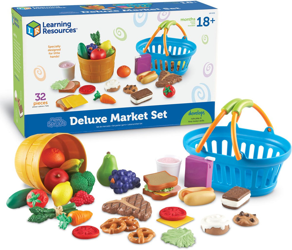 Learning resources educatief speelgoed new sprouts deluxe market set. - 3+