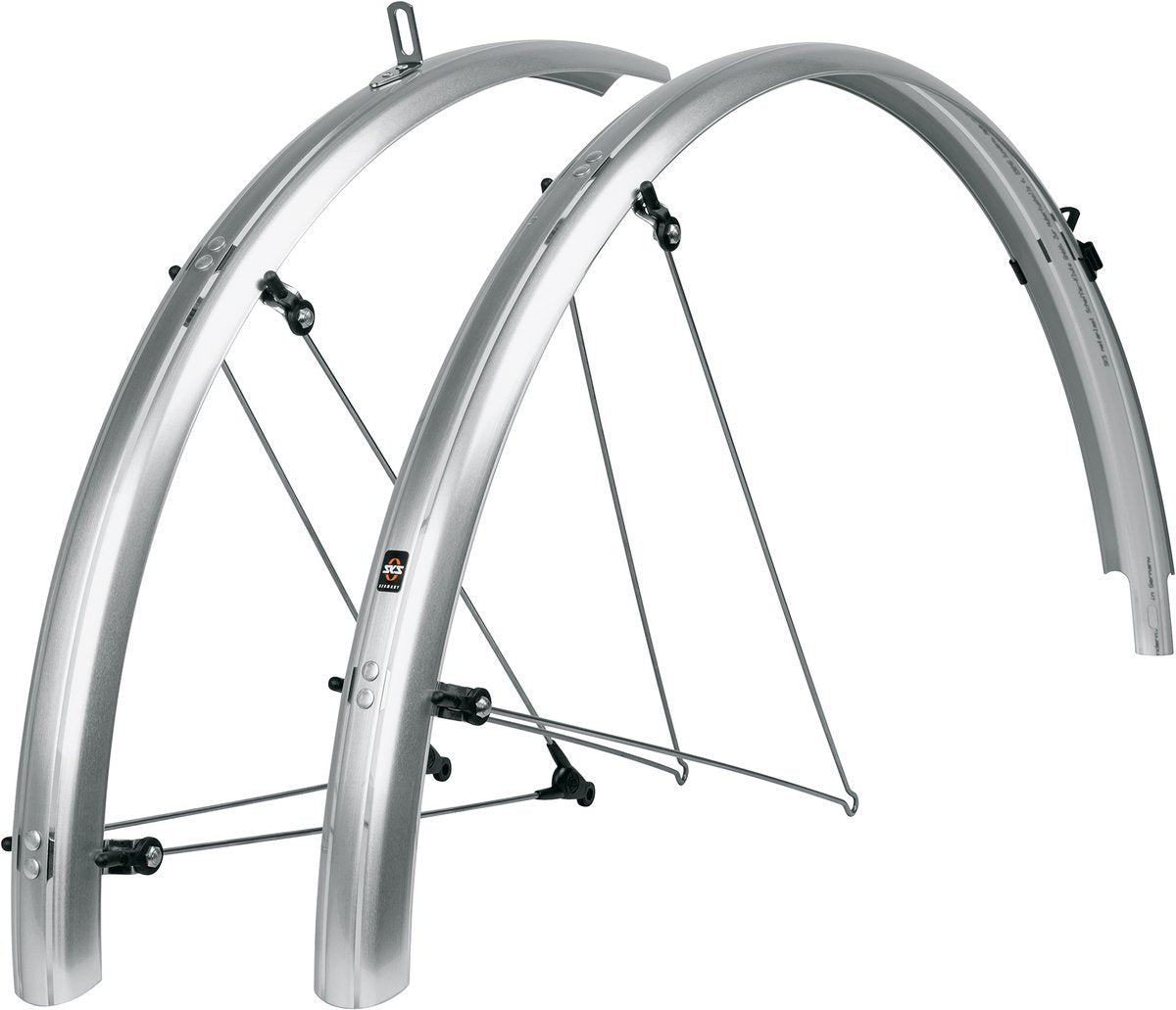 Sks bleumels basic 55 mm spatbordenset, zilver