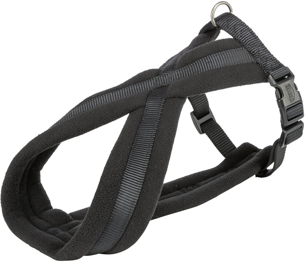 Trixie hondentuig - comfortabel verstelbaar zwart 40-70x2cm - vliesvulling, singelband