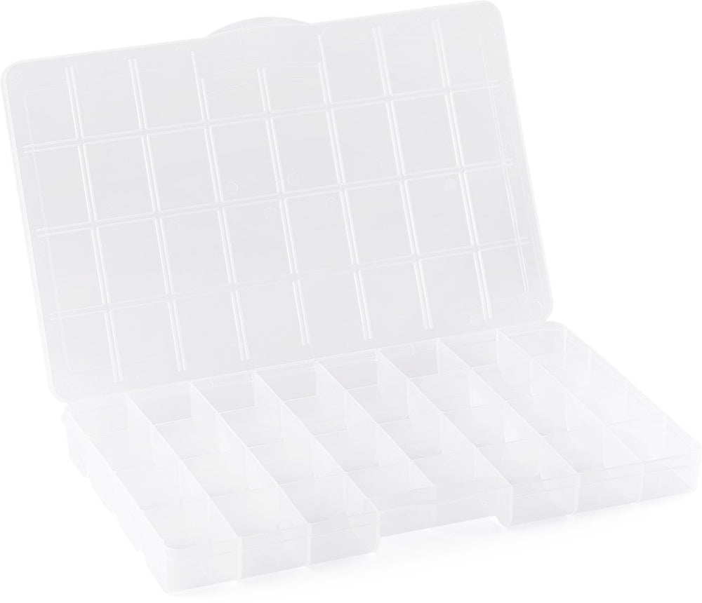 Vaessen creative opbergbox – opbergdoos met deksel 34,7 x 21,8 x 3,5 cm - 32 vakjes