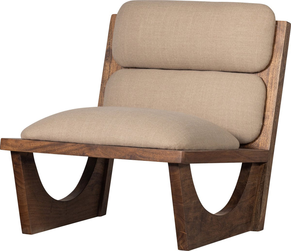 Woood opulent fauteuil - bouclé hout - naturel - 75x70x80
