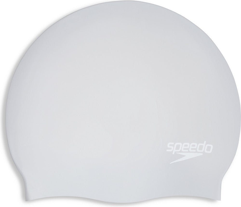 Speedo long hair cap badmuts - zilver wit