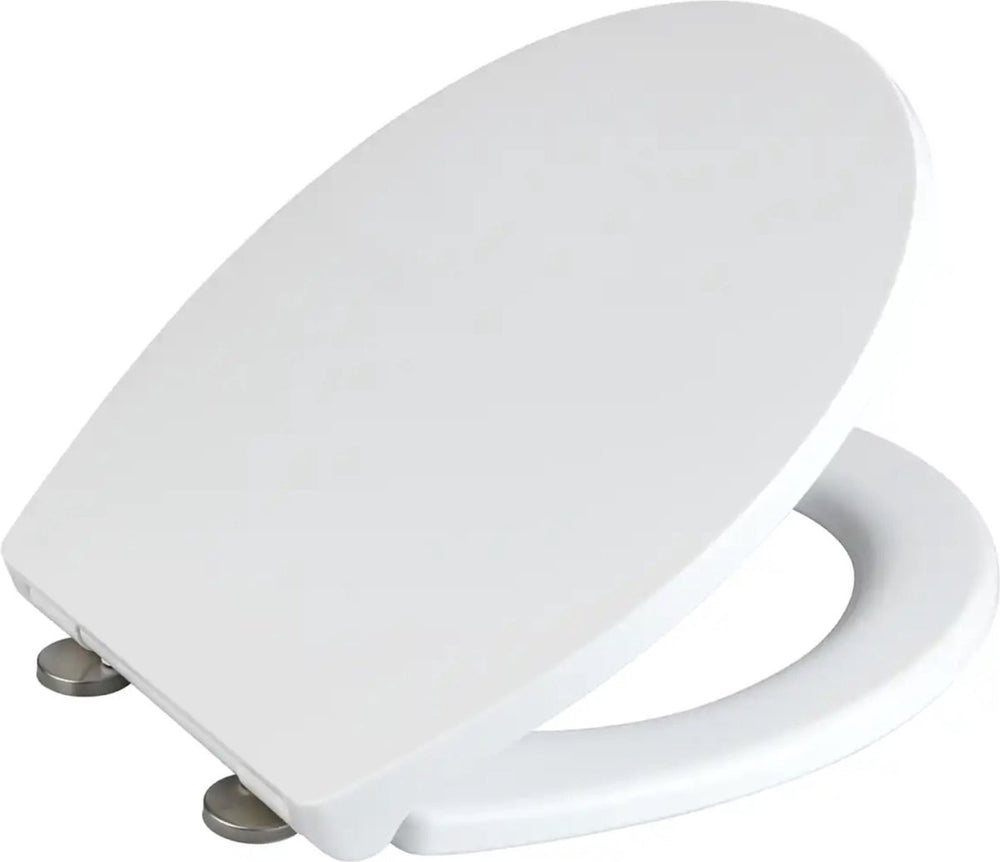 Wenko wc bril ostuni - wit thermoplast - easy-close softclose sluiting - fix-clip bevestiging afklikbaar - toiletbril - toiletzitting - wit