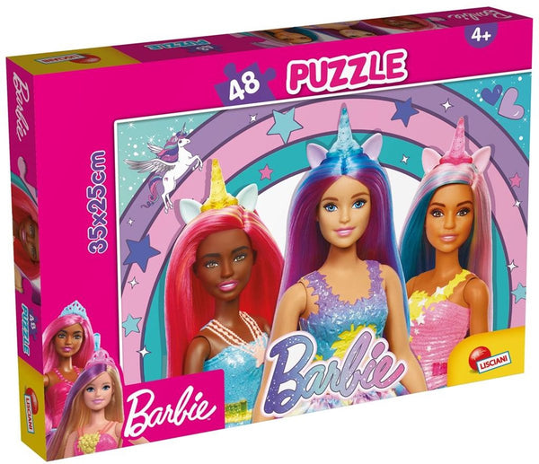 Lisciani - barbie - puzzel - magisch unicorn - 48 stukjes